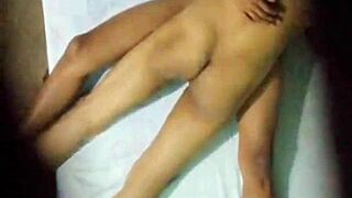 myanmar couple caught on hidden cam fucking shaved pussy creampie quickie