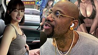 Skinny trans clown deepthroats thicc cock till cumshot in car