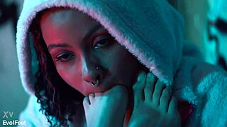 Latina Lesbian Devours Girlfriend's Bare Feet and Toes