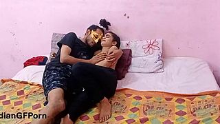 Skinny Indian College Teen Shares Soft Intimate Moments with Boyfriend Lovingly
