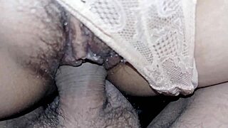 watching a movie on the sofa and my horny stepsis lets me touch her wet pussy while she moans softly