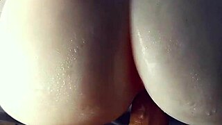 POW! Tight Oiled Ass Takes Brutal Doggystyle Pounding And Massive Creampie!