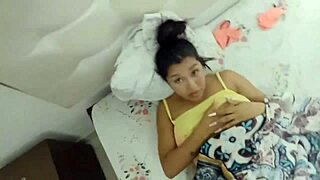 hermanastra from miami with big ass and tits pleasures herself on cam she's 18