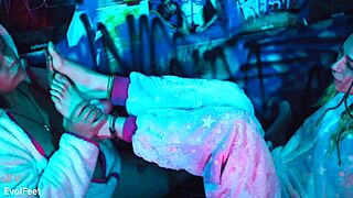 Latina Lesbian Devours Girlfriend's Bare Feet and Toes