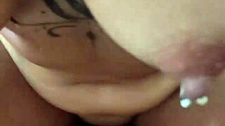 Hot sister-in-law tempts with stockings and blowjob