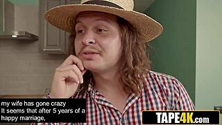 five hung studs POUNDING my tight ass while helpless hubby watches me scream