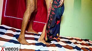 A horny nephew bends over his hot auntie for intense doggystyle pounding amid hindi dirty talk and homemade passion.