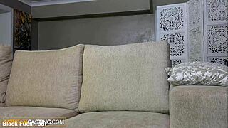 i culdnt resist petting this petite ebony cutie during her hot casting