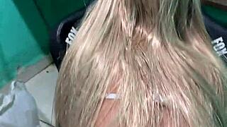 stepdaughter blonde arrives panties full of cum toy