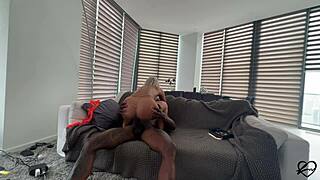 Blonde milf cassie bender gags on bbc deepthroat facefuck then rough pussy pounding homemade interracial