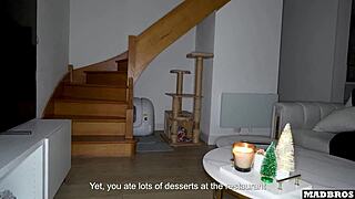 yo this french santa with huge tits gets pounded hard