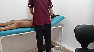 massaging her big natural tits gets me so horny i fuck the brunette neighbor hard