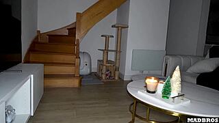 yo this french santa with huge tits gets pounded hard