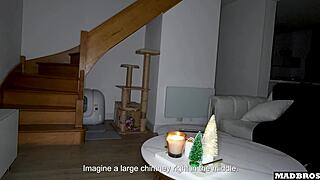 yo this french santa with huge tits gets pounded hard