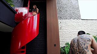 wanna see me pound my boss's daughter's tight tattooed ass outdoors?