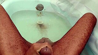 Why rush my solo shower masturbation when the milk flows so slow and teasing?