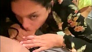 babe watch my ex-gf take my monster cock deepthroat pov with spitting and big tits bouncing