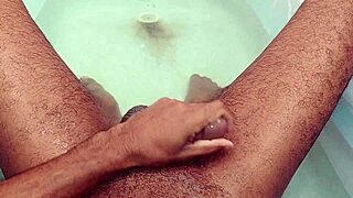 Why rush my solo shower masturbation when the milk flows so slow and teasing?