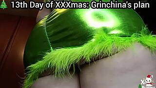curvy brunette's kinky christmas farty cosplay compilation up close with big natural tits