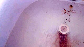 Why rush my solo shower masturbation when the milk flows so slow and teasing?
