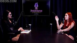 bisexual latina carla santos strips sheer red lingerie for first dp gangbang humiliation