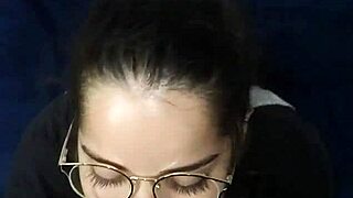 damn this cute brunette teen deepthroats sloppy pov with perfect hot pussy