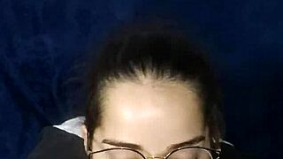 damn this cute brunette teen deepthroats sloppy pov with perfect hot pussy