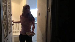 skinny blonde teen halloween bdsm lesbian fetish fun...