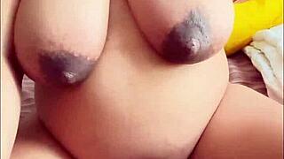 pregnant arab milf strokes big hairy pussy boobs solo