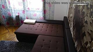 Behind Scenes: Slutty Hungarian Teen Nina's Heels Massage Turns to Deepthroat Doggystyle Fuck