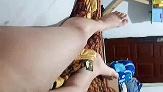 enjoying intimate moments with my delightful wife in bed