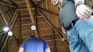 Skinny Tattooed Babe Bent Over Doggystyle Pounded