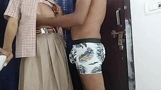 hot desi college girl sneaks to school for bent-over pounding by monster cock!