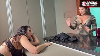 agatha gets fucked hard by neighbor doc in fiery bathroom bang