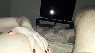 stepson pounds mommy's wet pussy hard on bed with huge cock