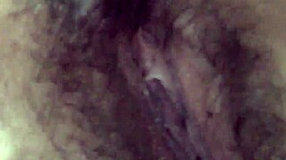Filipina Girlfriend's Hairy Tight Pussy Gets Intense Solo Masturbation Fingering by Asian Teen Babe