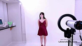 this stunning model's tight pussy gets pounded hard during her sexy casting couch interview and swallow finish