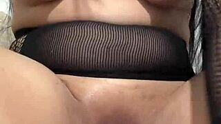 Huge Natural Tits Stepsis Masturbates with Juicy Vaginal Sounds, Dirty ASMR Pussy Play and Slimy Wet Fingering