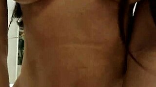 beautiful brunette rides cowgirl hard then gulps his cumshot