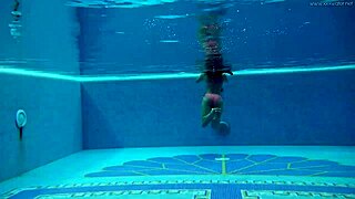 Naked Hungarian Sazan Cheharda Teases in Swimming Pool