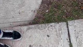 Latina Tinder Date Bent Over for Rough Doggystyle Creampie