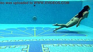 Naked Hungarian Sazan Cheharda Teases in Swimming Pool
