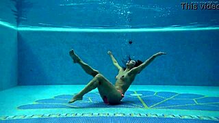 Naked Hungarian Sazan Cheharda Teases in Swimming Pool