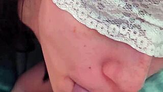 Petite Sexy Teen Babe Gives Amateur Blowjob Lick Facial Cumshot POV