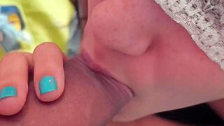 Petite Sexy Teen Babe Gives Amateur Blowjob Lick Facial Cumshot POV