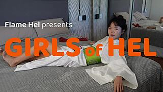 Daddy ties gags cute asian stepdaughter panties for rough sex! 😩🍆🔒