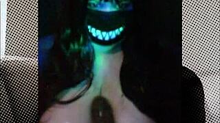 can this chubby redhead milf handle her massive dildo in fat pussy