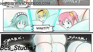 giantess growth suit expands her huge tits and ass for wild cowgirl ride