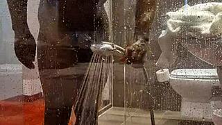 Budapest Shower Tease Turns Steamy with Monster Cock Reveal in Homemade Solo