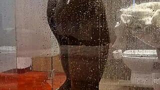 Budapest Shower Tease Turns Steamy with Monster Cock Reveal in Homemade Solo